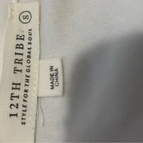 12th Tribe Cream Button-Up Shirt and Skirt set - Picture 6 of 7